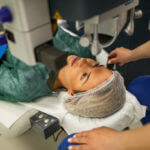 Preparing patient for laser eye surgery